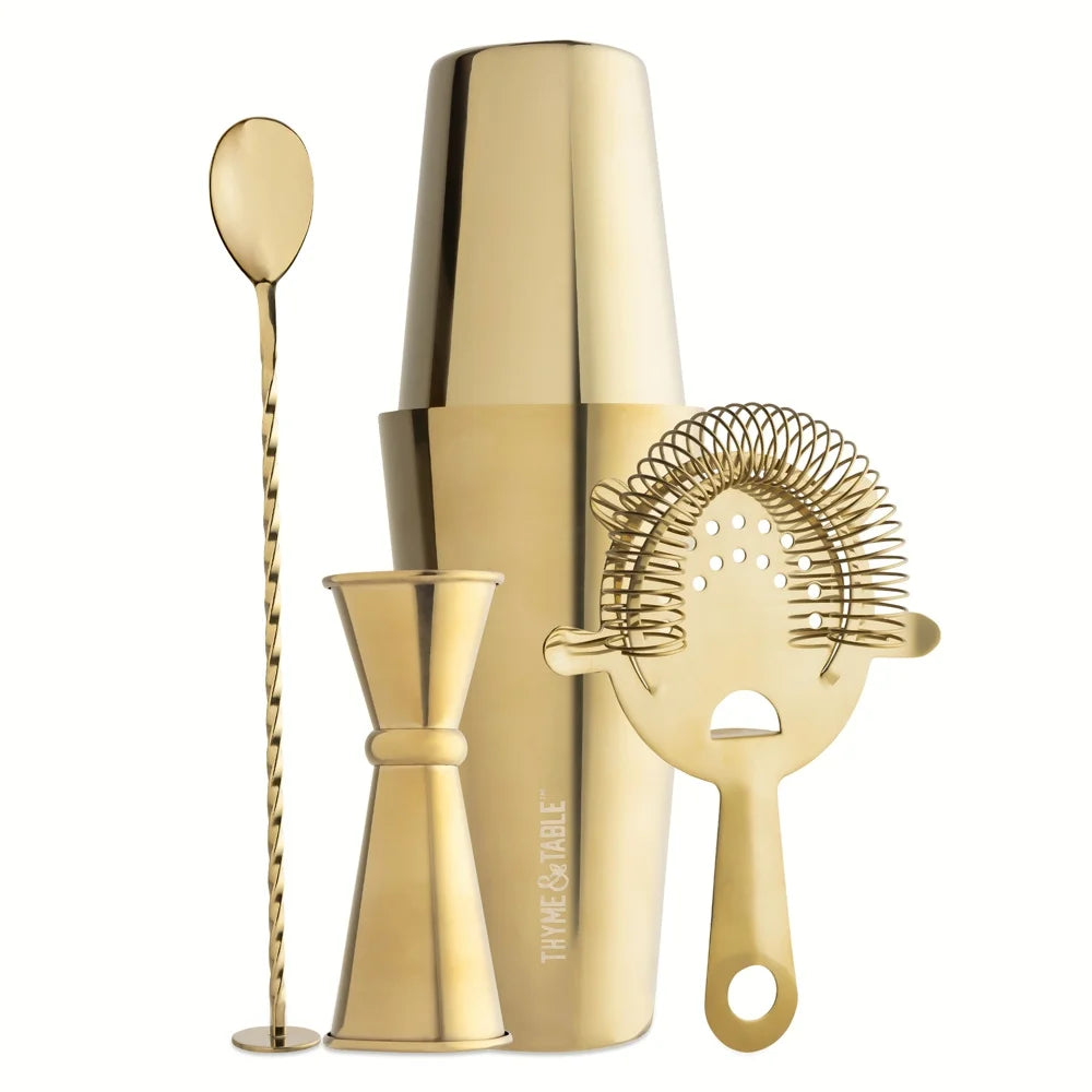 DeBoom 4 -Piece Stainless Steel Gold Bar Tool Set