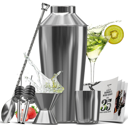 DeBoom 8 -Piece Stainless Steel Cocktail Shaker Set