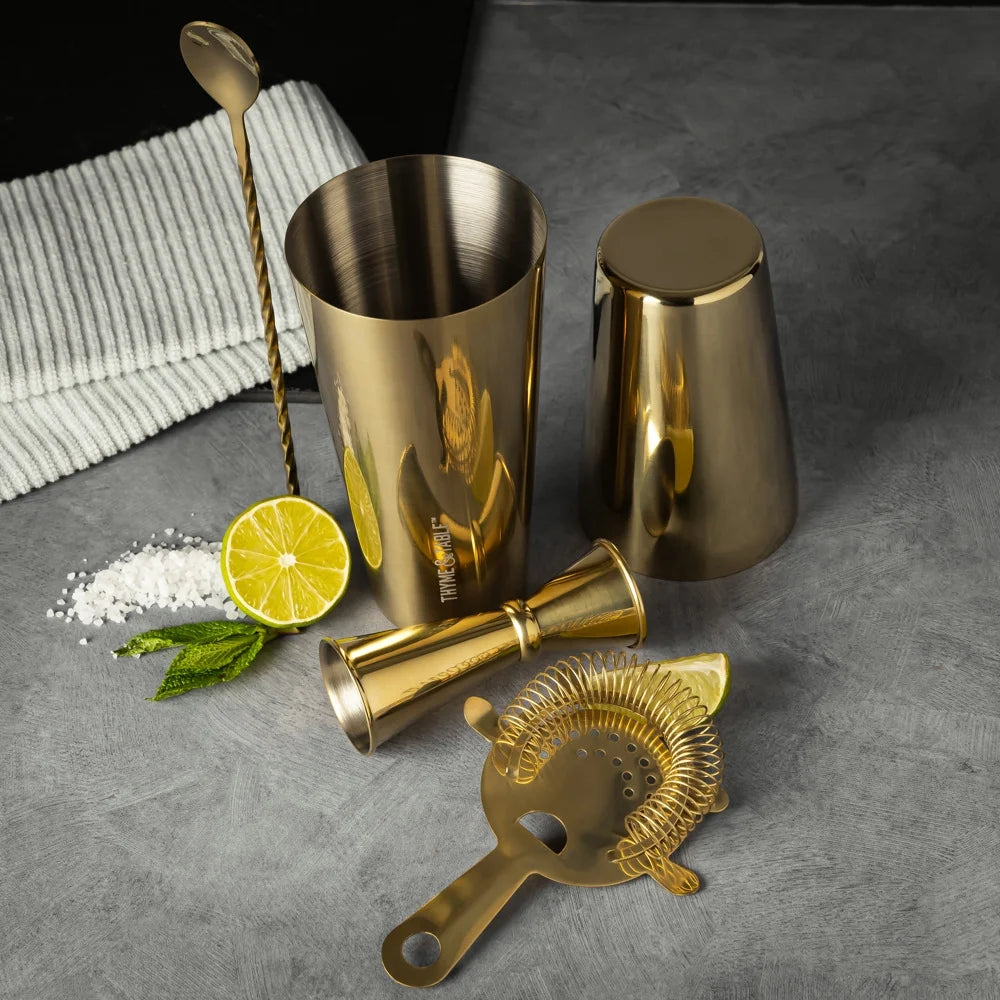 DeBoom 4 -Piece Stainless Steel Gold Bar Tool Set