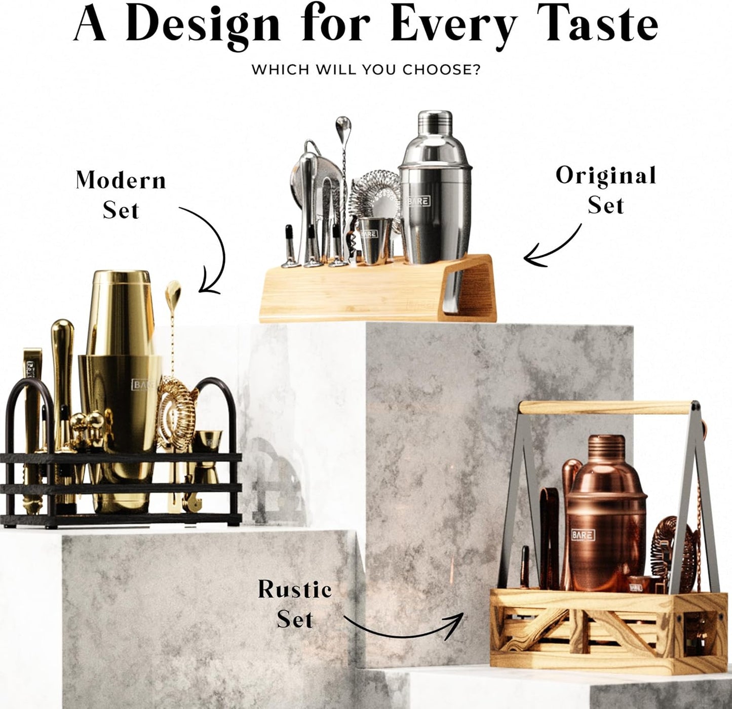 Mixology Bartender Kit Bar Set | 14-Piece Cocktail Shaker Set | Martini Barware Mixing Tools for Home Bartending | Incl. 35 Recipe Cards | Gift Set (24oz Cobbler Shaker, Jet Black/Black)